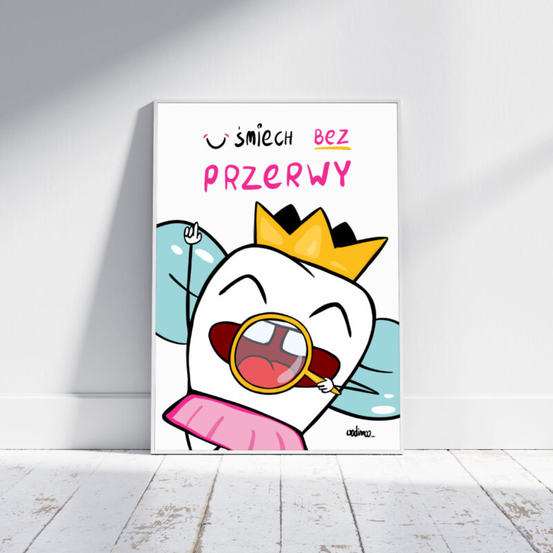 humorystyczny plakat stomatologiczny