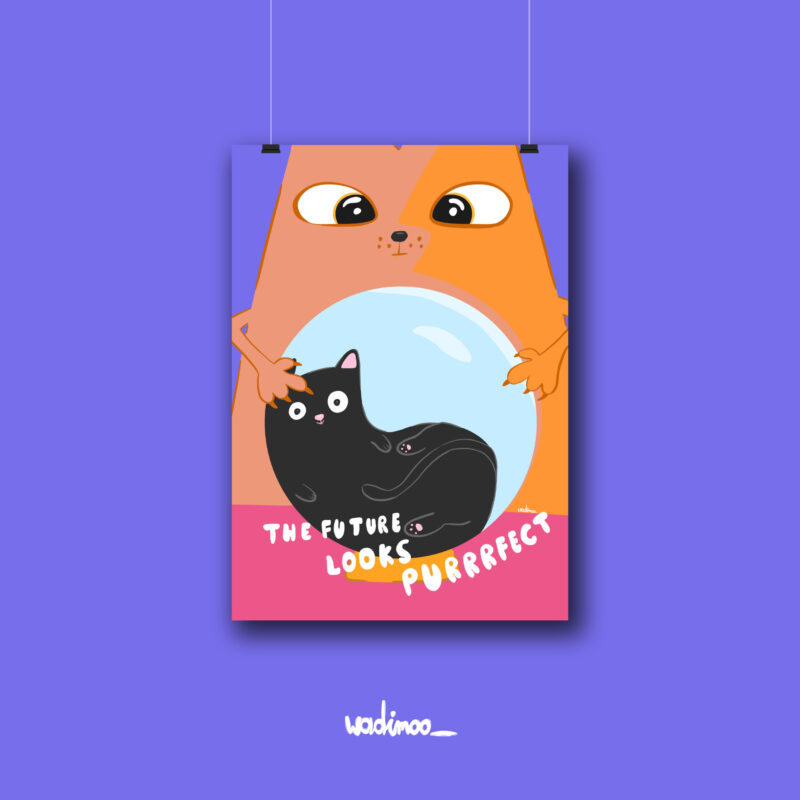 The Future Looks Purrrfect - plakat