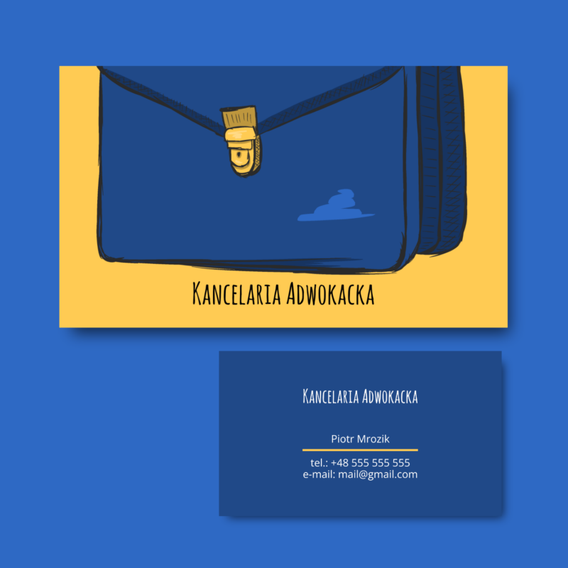 Ilustrowana wizytówka – kancelaria adwokacka z charakterem